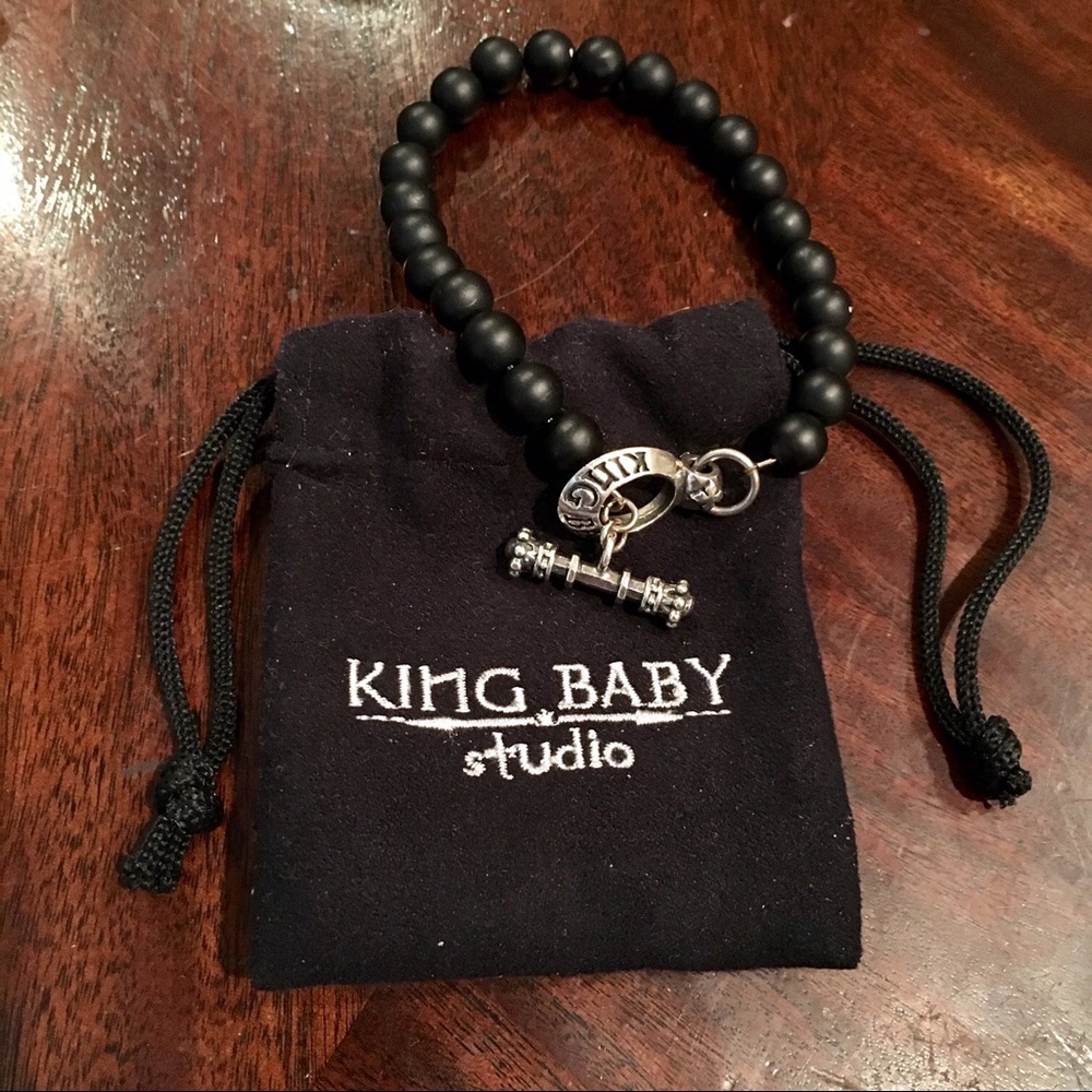 King Baby Onyx .925 Bead Bracelet 6mm